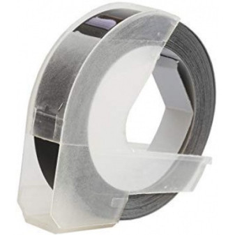 Alternativní páska Dymo Omega A0898130, 9 mm x 3 m, bílý tisk/černý podklad