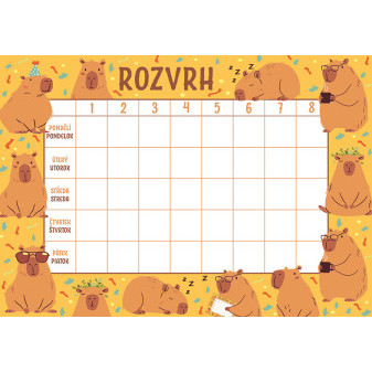 Rozvrh hodin Kapybary