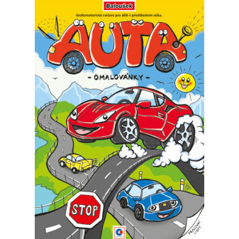 Omalovánka A4 - Grafomotorická - Auta