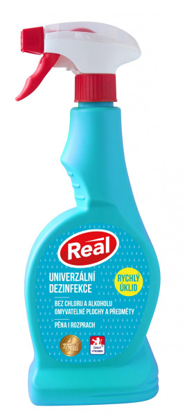 Real univerzální dezinfekce v rozprašovači 550ml, bez chlóru- doprodej