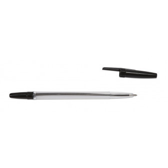 Guľôčkové pero Record 54-1 jednorazové, čierna náplň , A3781