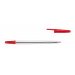 Guľôčkové pero Record 54-1 jednorazové, červená náplň ,A3782