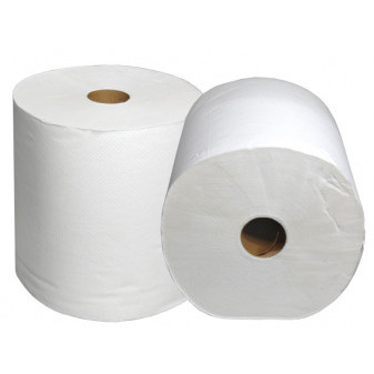 Ručníky papírové v roli  MAXI 19 cm bílé 2 vrstvé recykl