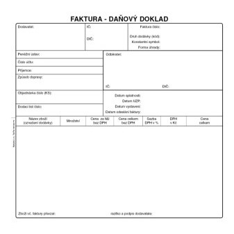 Faktura -daňový doklad 2/3 A4
