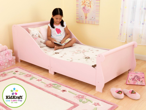 KidKraft Dětská postel SLEIGH Pink 160x75 cm