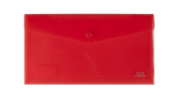 Teczka z zatrzaskiem DL transparentna czerwona CONCORDE A80039