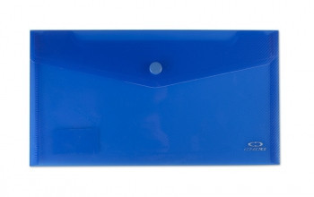 Teczka z zatrzaskiem DL transparentna niebieska CONCORDE A80040