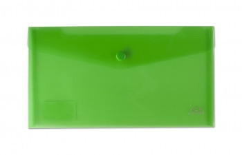 Teczka z zatrzaskiem DL transparentna zielona CONCORDE A80037
