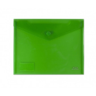 Teczka z zatrzaskiem A4 transparentna zielona CONCORDE A80027