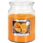 Świeca zapachowa w szklance z pokrywką Pomarańczowy, 500g 100 godzin, snd99-63