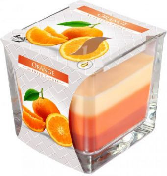 Świeca zapachowa trójkolorowa w szkle Orange SNK80-63