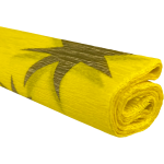 Krepový papír - Zlaté hvězdy na žlutém 0,5x2m 28 g/m2 C05D62