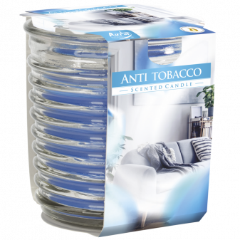 Vonná svíčka vroubkované sklo Anti tabacco snw80-1-69