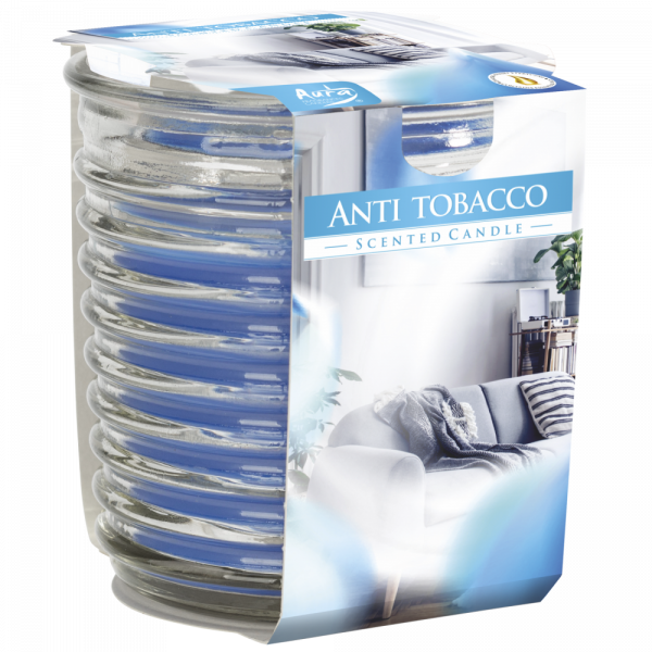 Vonná svíčka vroubkované sklo Anti tabacco snw80-1-69
