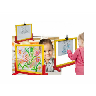 Aga4Kids Dětská tabule s bezpečnostním sklem + oboustranná tabule TBS2