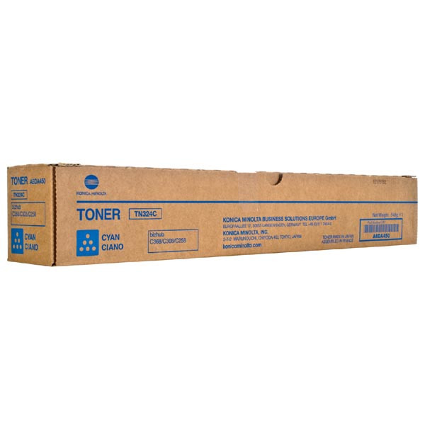 Konica Minolta originální toner A8DA450, cyan, 26000str., TN324C, Konica Minolta Bizhub C258,C30