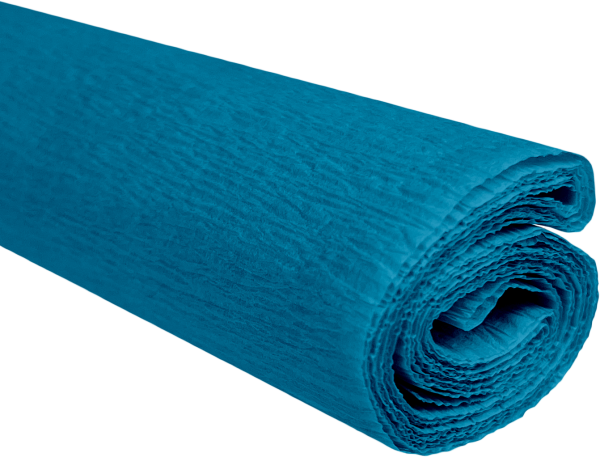 Krepový papír tyrkysově modrý 0,5x2m C24 28 g/m2