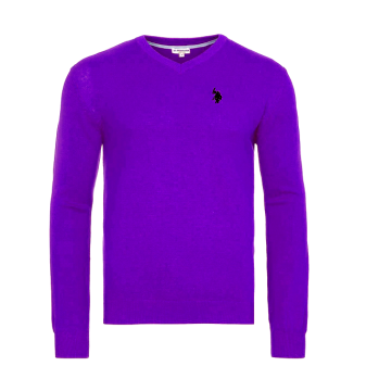 U.S. Polo Assn Svetr V-Neck Purple