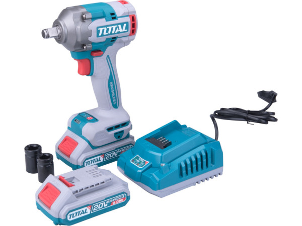 Utahovák rázový AKU 1/2', brushless, 400Nm, 20 V Li-ion (2x), industrial