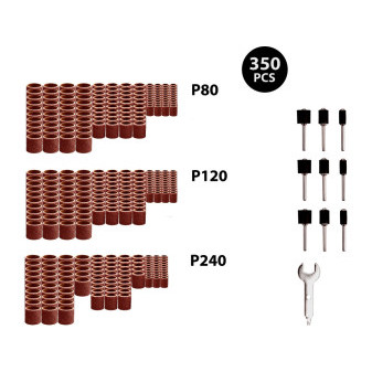 rolki szlifierskie, kpl. 350 szt., P80, P120, P240