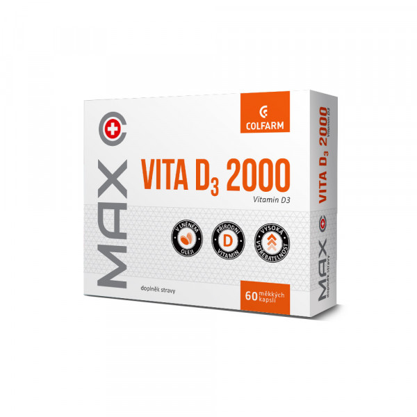 Colfarm Max Vita D3 2000, 60 kaps.