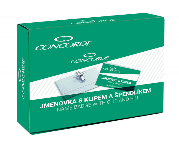 Jmenovka s klipem a špendlíkem CONCORDE A65490