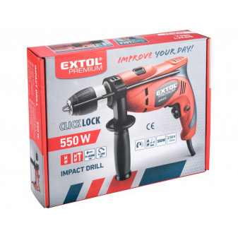 vrtačka s příklepem, Click-lock, 550W