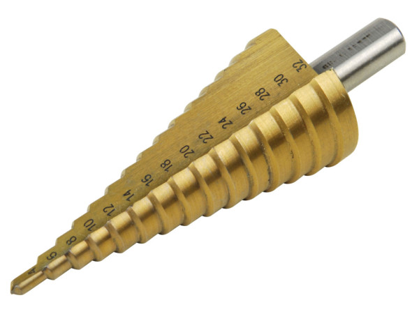 vrták stupňovitý, O 4-32mm, HSS