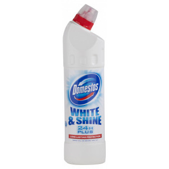 WC 750ml Domestos White & Shine čistí a dezinfikuje