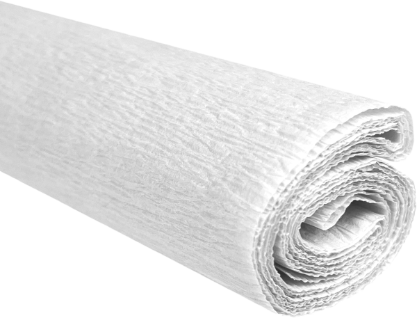 Krepový papír bílý 0,5x2m C01 28g/m2