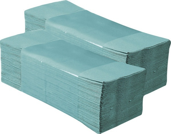 Ręczniki papierowe ZZ 5000 szt zielone 1 warstwa z recyklingu
